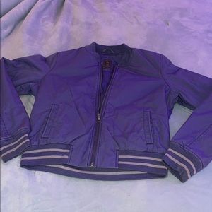 Blue bomber jacket